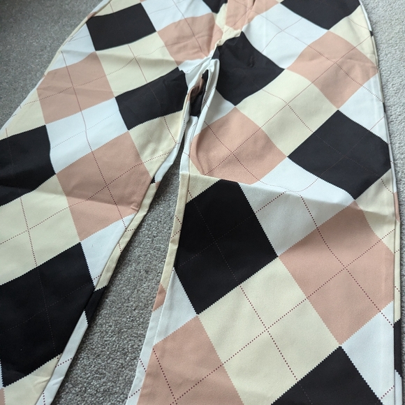 Argyle print canvas pants - Picture 2 of 3
